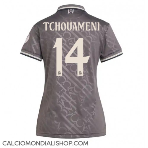 Maglie da calcio Real Madrid Aurelien Tchouameni #14 Terza Maglia Femminile 2024-25 Manica Corta